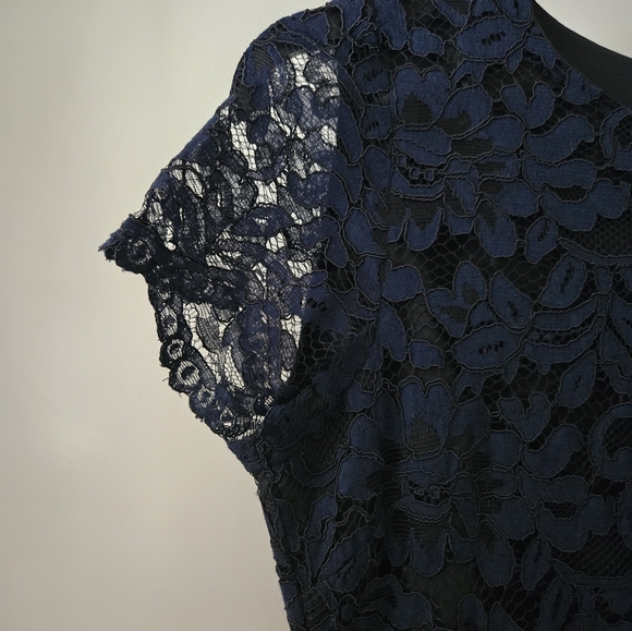 Tahari Navy Lace Dress - Picture 12 of 12